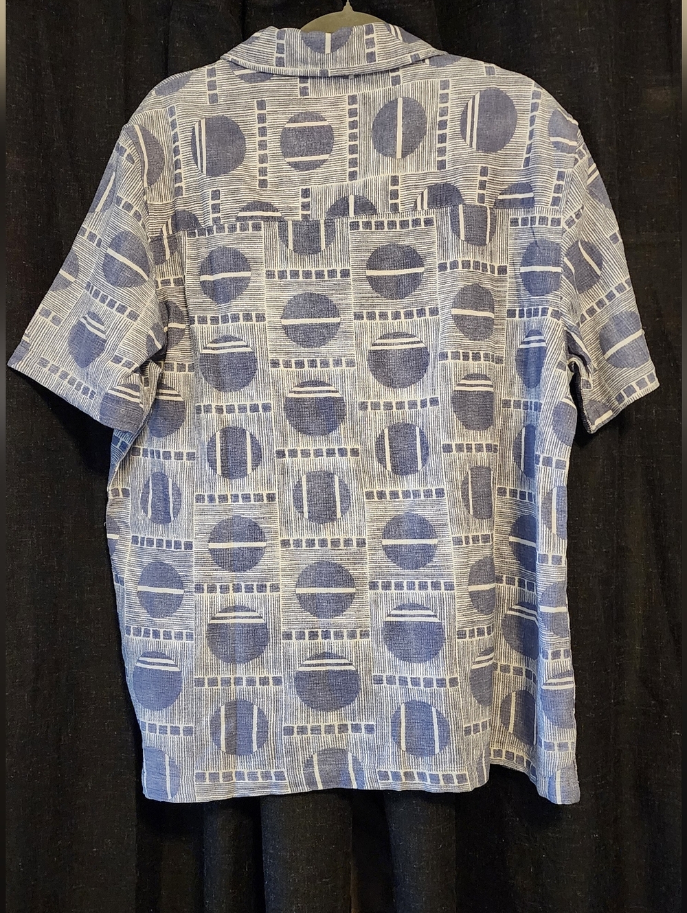 Common People Geometric Button‑Up Shirt • Men’s XL • NWT • 100% Cotton Woven UK - Picture 3 of 6
